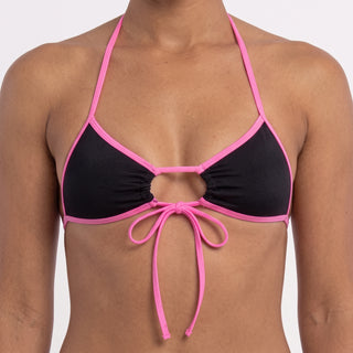 Fluorescent Adjustable Center Tie Bikini Top