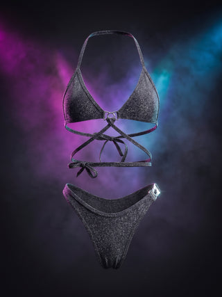 Wrap Halter Bikini - Midnight Shimmer