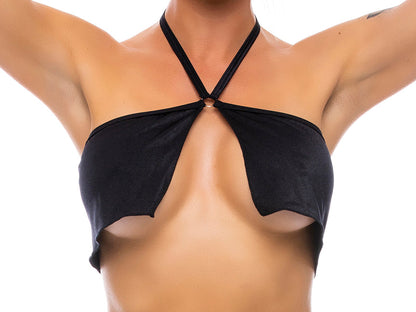 Flowy-Center-Ring-Top-Black