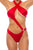 Single-Ring-Asymmetrical-Bodysuit-Red